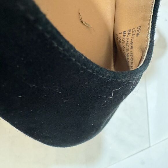 NANETTE LEPORE Demi Black Suede Two-Piece Crisscross Pumps Shoes - Picture 11 of 11